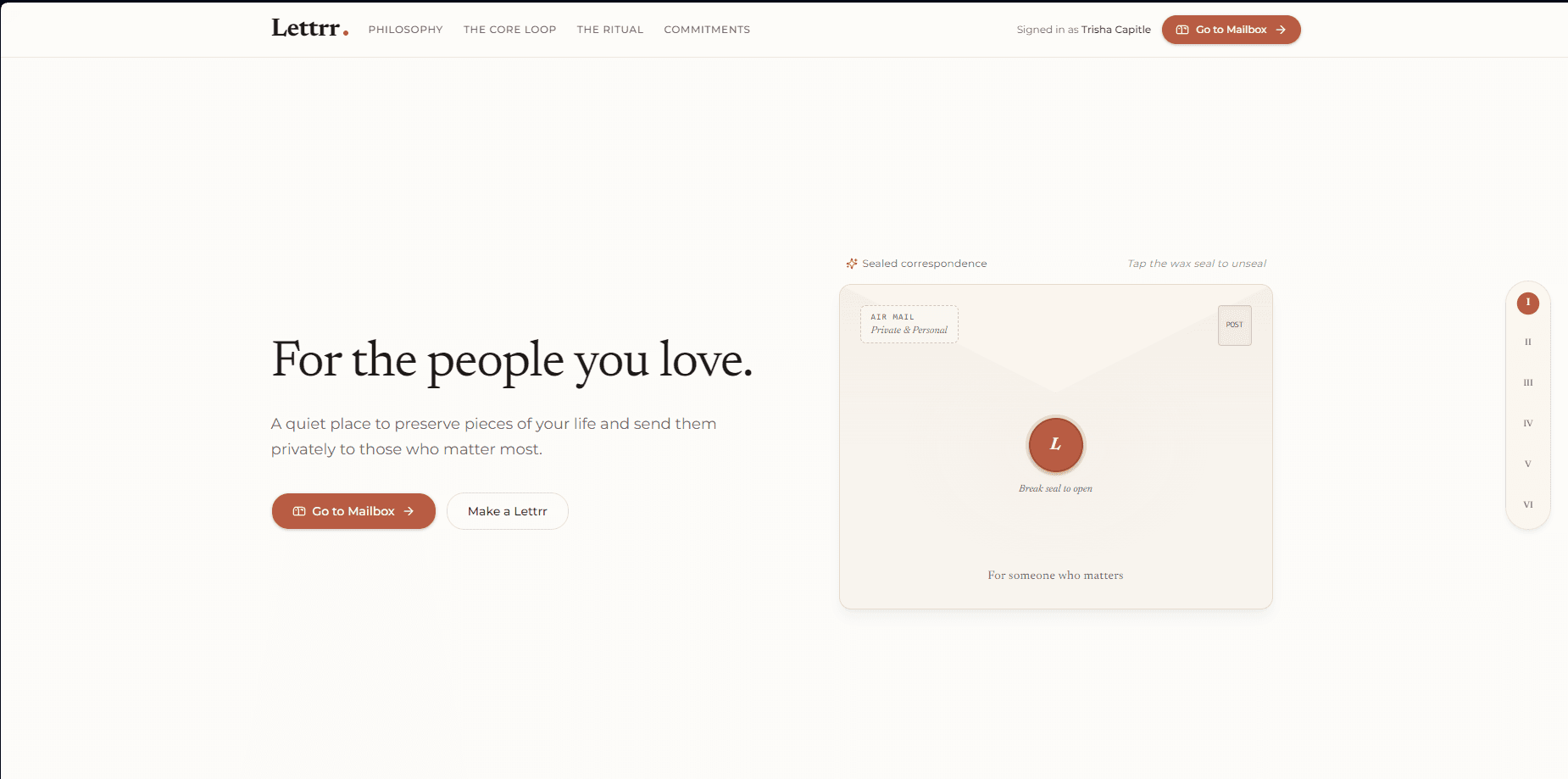 Lettrr — Private Social Memory & Slow Correspondence Platform